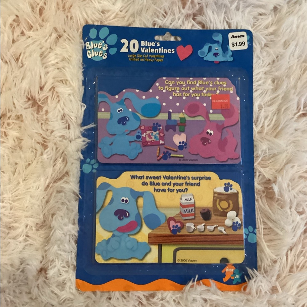 2000 Viacom NICK JR. BLUES CLUES 20 large Valentine’s Day cards